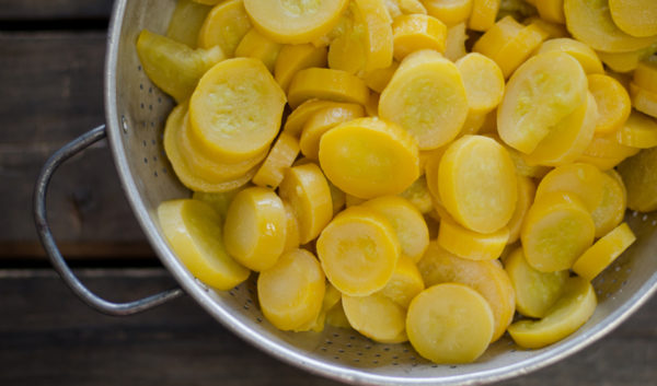 Sliced Yellow Squash