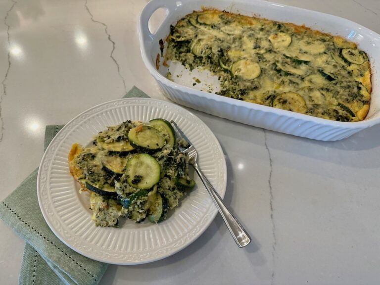 Baked Spinach and Zucchini