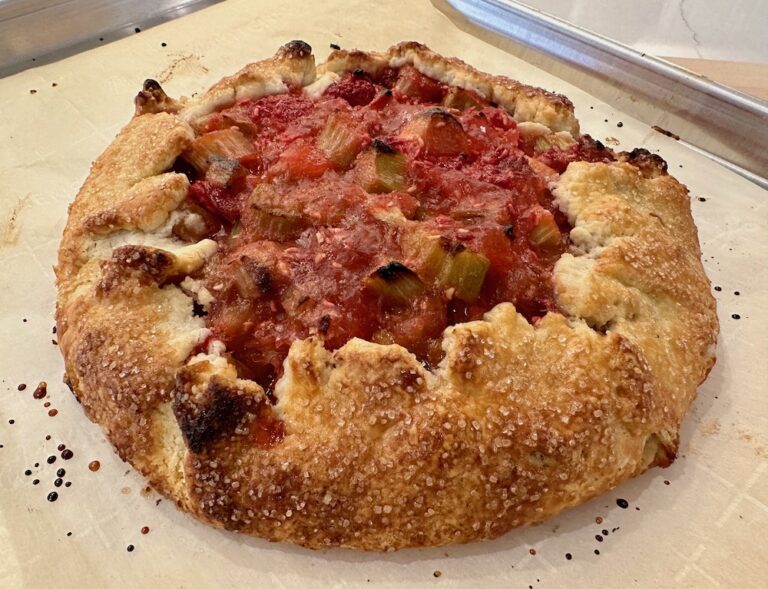 Raspberry Rhubarb Crostata