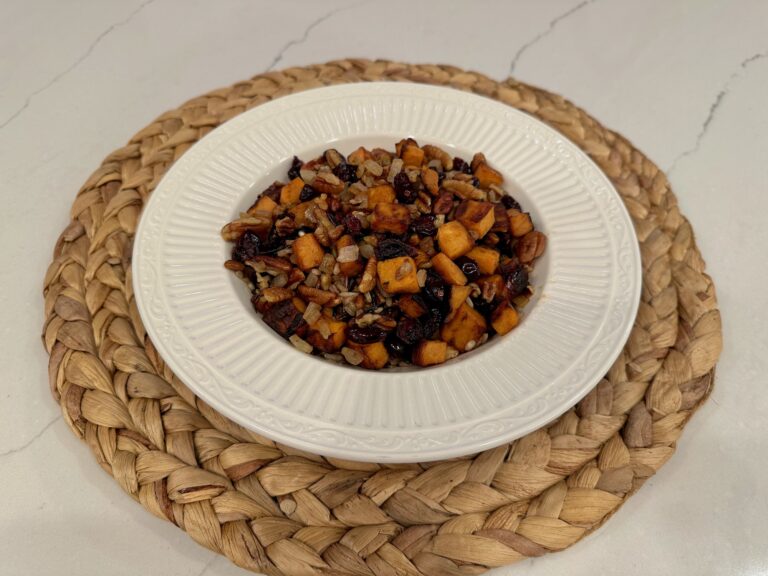 Cranberry Pecan Sweet Potato Rice Pilaf